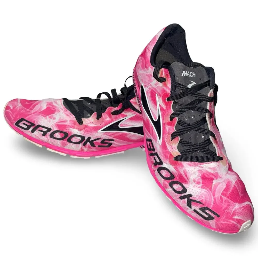 Brooks Mach 15 XC Track Spikes Womens 7.5 Knockout Pink Black Smoke Racing